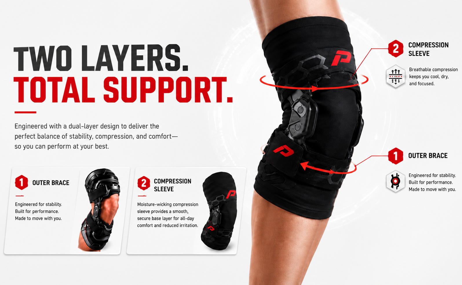 Proxchnge Hinged Knee Brace with Dual-Sided Aluminum Hinges, Adjustable Straps and Compression Sleeve, Knee Support Stabilizer for Men and Women, Left or Right Knee Proxchnge Hinged Knee Brace with Dual-Sided Aluminum Hinges, Adjustable Straps and Compression Sleeve, Knee Support Stabilizer for Men and Women, Left or Right Knee